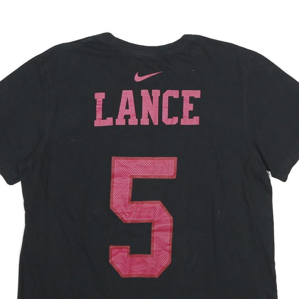 NIKE Mens Black San Francisco 49ers Graphic T-Shirt L Short Sleeve Crew Neck