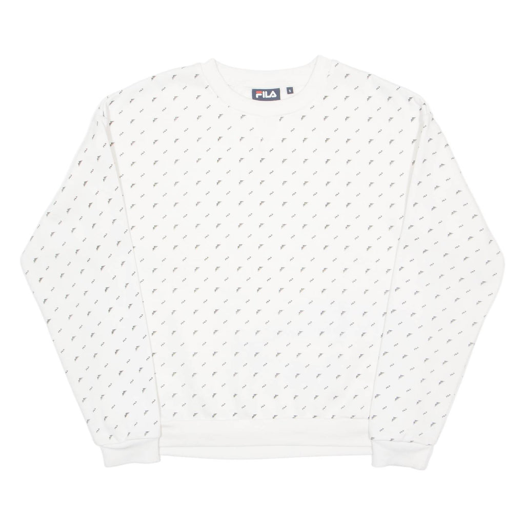 FILA Mens Sweatshirt White Crew Neck S
