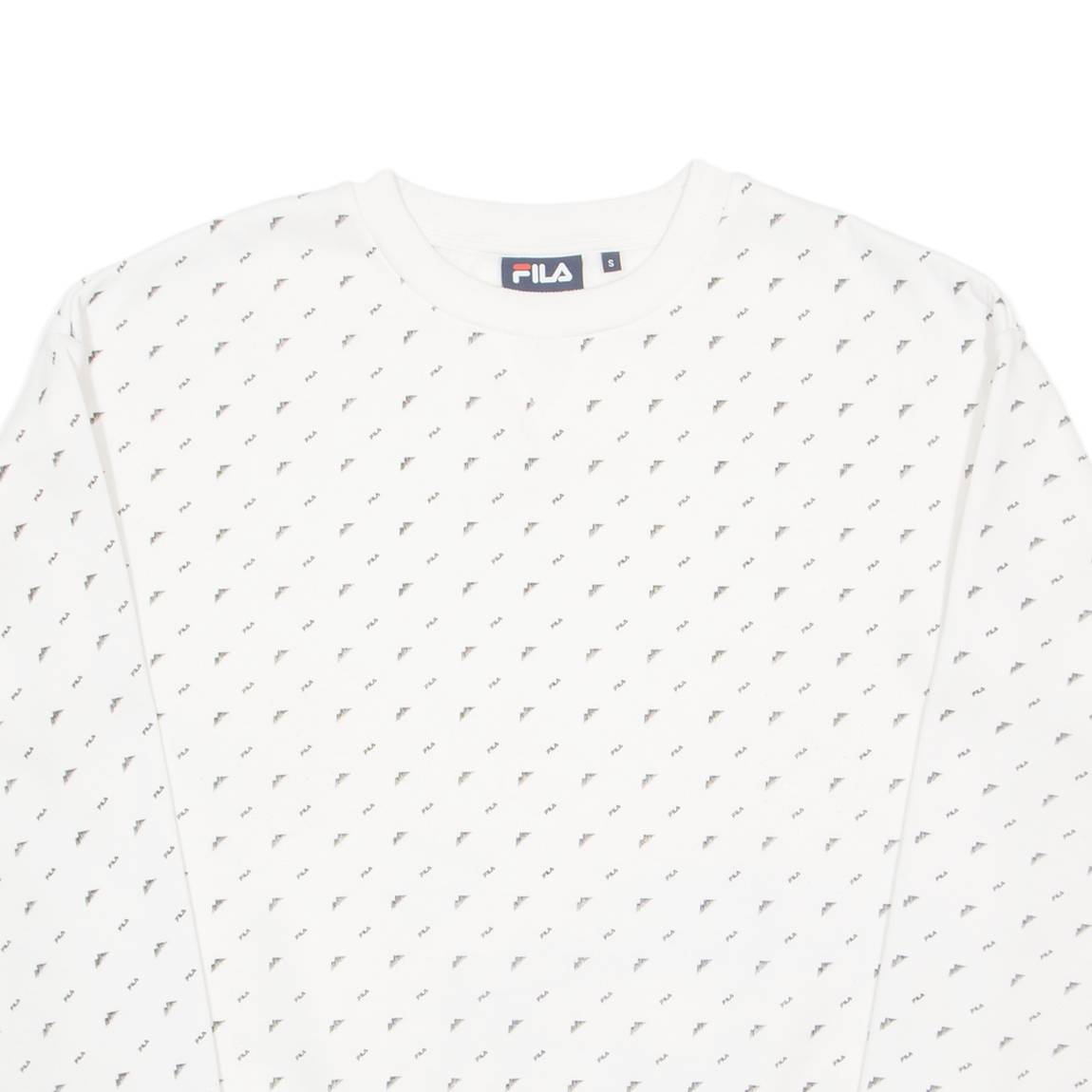 FILA Mens Sweatshirt White Crew Neck S