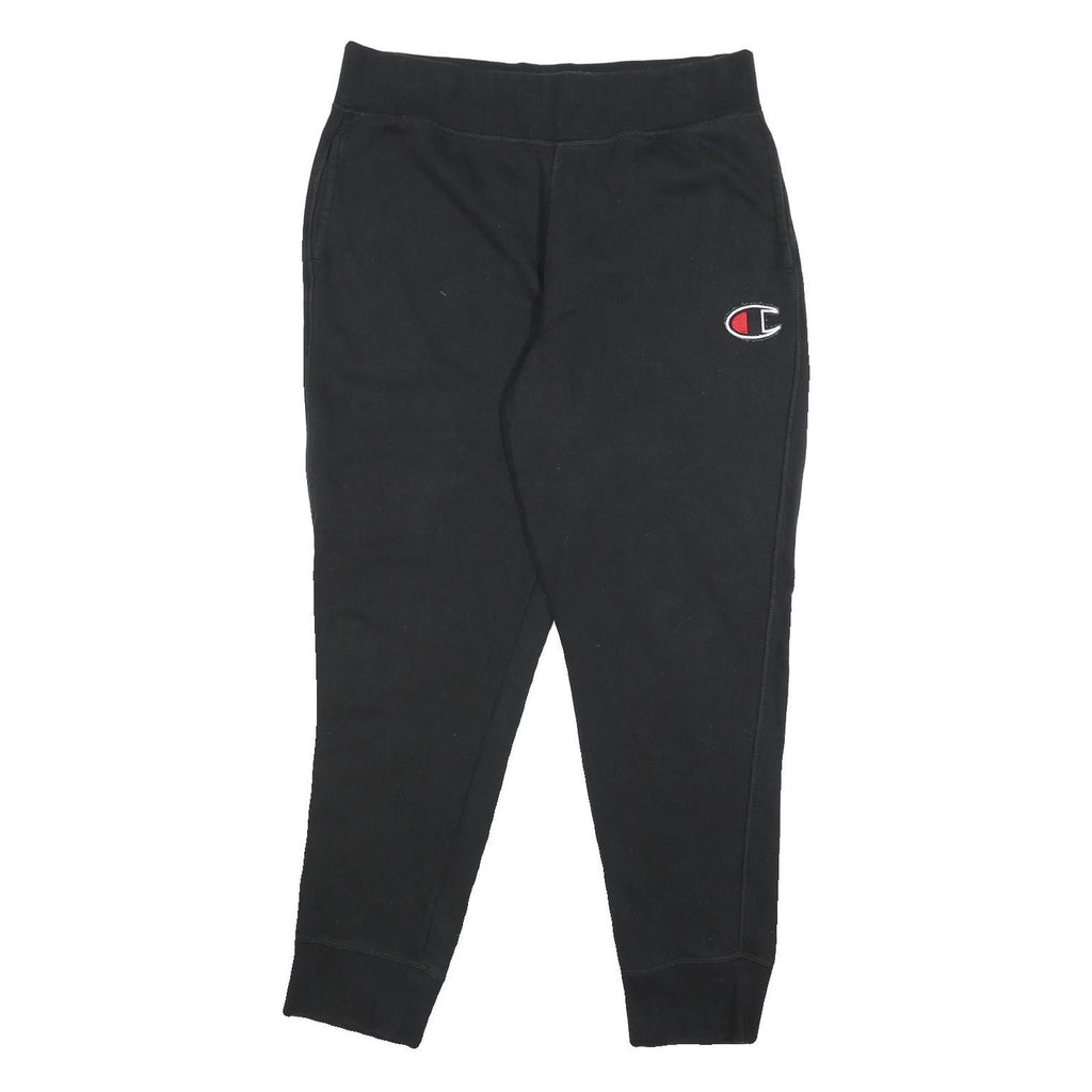 CHAMPION Mens Joggers Black L W32 L28 Slim Tapered Cotton Blend Casual