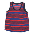 TOMMY HILFIGER Womens Blue & Red Printed Sleeveless Round Neck Top M Casual