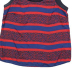 TOMMY HILFIGER Womens Blue & Red Printed Sleeveless Round Neck Top M Casual
