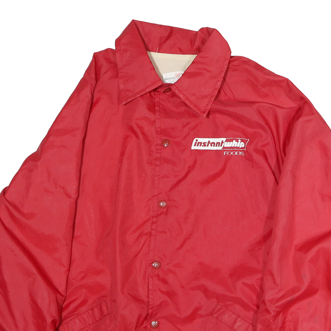 PRO FIT Mens Red Button Jacket L Polyester Plain Casual Sportswear
