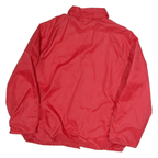 PRO FIT Mens Red Button Jacket L Polyester Plain Casual Sportswear