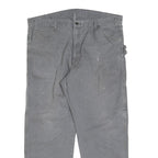 DICKIES Mens Jeans Grey Relaxed Straight Denim Medium W40 L30 Workwear Zip