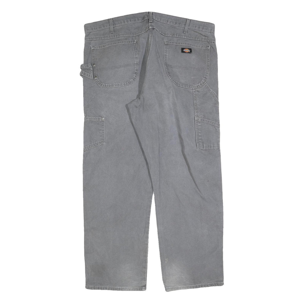 DICKIES Mens Jeans Grey Relaxed Straight Denim Medium W40 L30 Workwear Zip