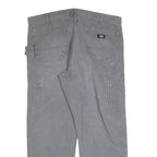 DICKIES Mens Jeans Grey Relaxed Straight Denim Medium W40 L30 Workwear Zip