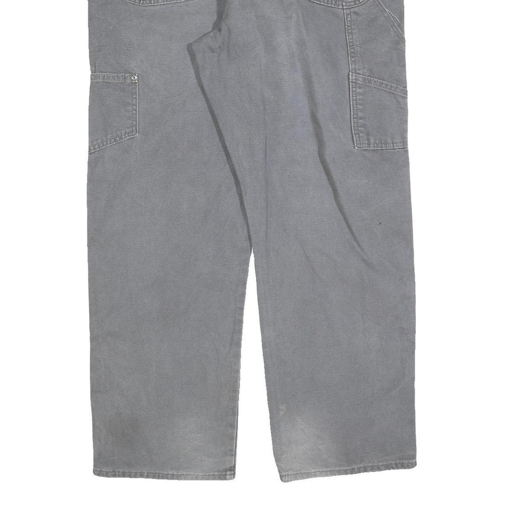 DICKIES Mens Jeans Grey Relaxed Straight Denim Medium W40 L30 Workwear Zip