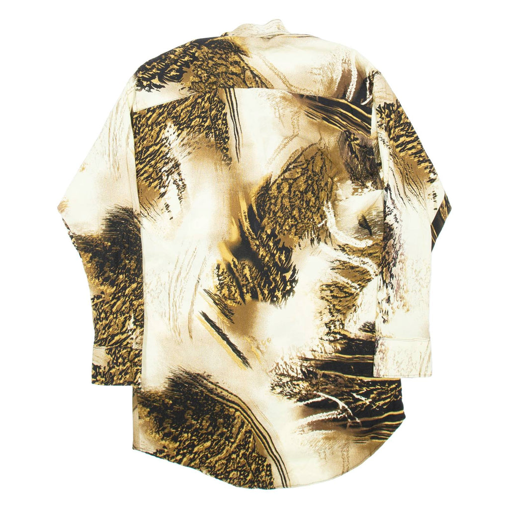 Womens Shirt Black Animal Print Long Sleeve M