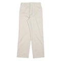 DICKIES Womens Relaxed Cotton Blend White Trousers W26 L28 Workwear Zip Closure