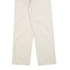 DICKIES Womens Relaxed Cotton Blend White Trousers W26 L28 Workwear Zip Closure