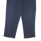 DICKIES Mens Regular Navy Blue Cotton Blend Zip Trousers W42 L28 Workwear