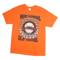 GILDAN Mens Orange San Francisco Baseball Graphic T-Shirt L Short Sleeve Crew