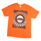 GILDAN Mens Orange San Francisco Baseball Graphic T-Shirt L Short Sleeve Crew