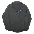 BERGHAUS Mens Black Outdoor Jacket XL Polyester Blend Woven Plain Zip Pockets