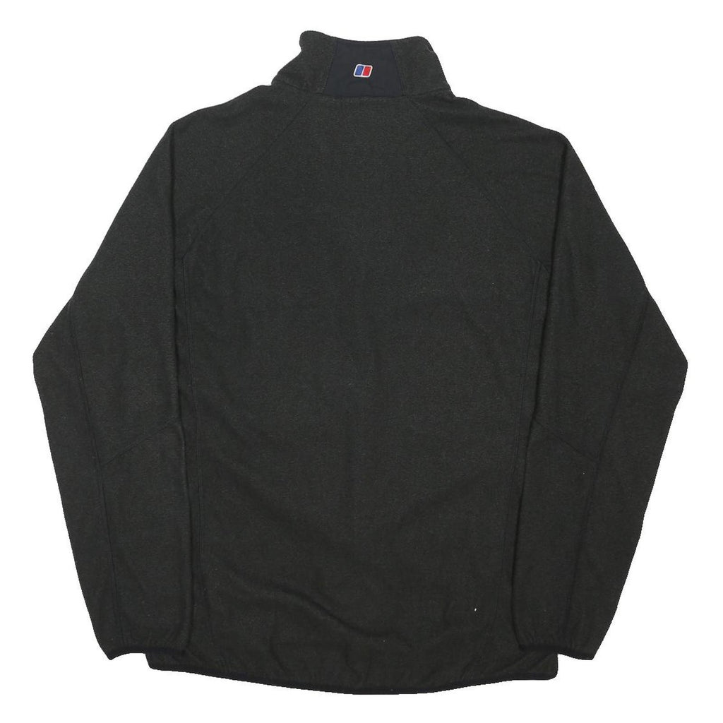 BERGHAUS Mens Black Outdoor Jacket XL Polyester Blend Woven Plain Zip Pockets