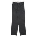 DICKIES Mens Cotton Blend Black Regular Straight Trousers W30 L34 Workwear Zip