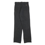 DICKIES Mens Cotton Blend Black Regular Straight Trousers W30 L34 Workwear Zip