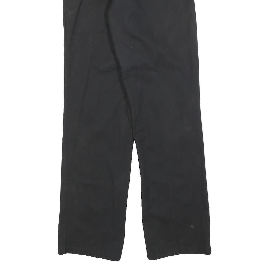 DICKIES Mens Cotton Blend Black Regular Straight Trousers W30 L34 Workwear Zip