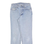 Womens Regular Fit Blue Denim Jeans Button W30 L31 Classic Cotton Straight Light