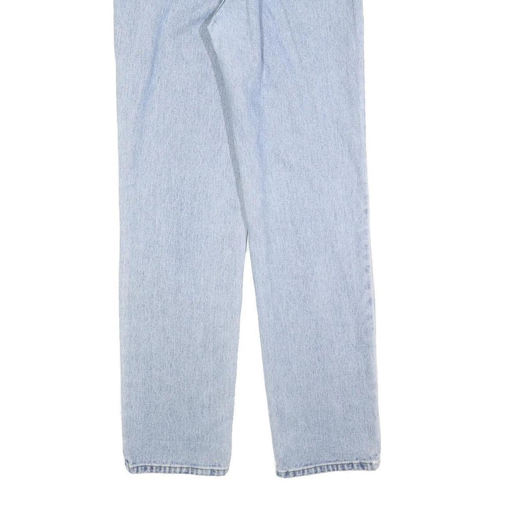 Womens Regular Fit Blue Denim Jeans Button W30 L31 Classic Cotton Straight Light