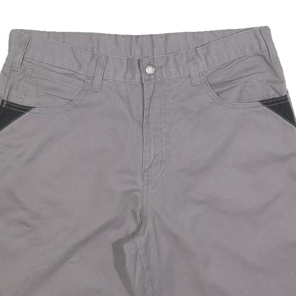DICKIES Mens Grey Casual Cotton Blend Shorts M W34 Workwear Pockets