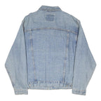 LEVI'S Mens Blue Denim Jacket L Cotton Blend Button Closure Classic Fit Casual