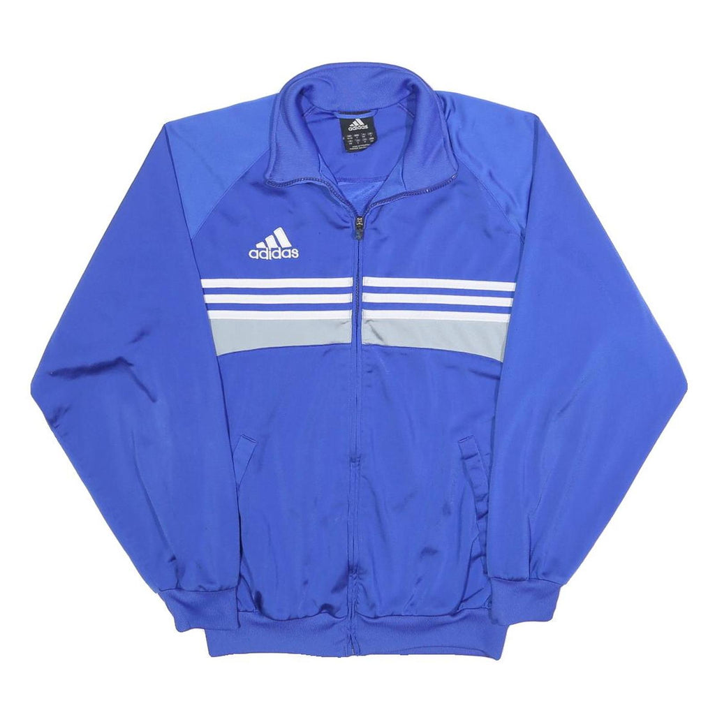 ADIDAS Mens Blue Polyester Zip Jacket M Sportswear Athletic Casual Track Top