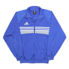ADIDAS Mens Blue Polyester Zip Jacket M Sportswear Athletic Casual Track Top