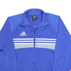 ADIDAS Mens Blue Polyester Zip Jacket M Sportswear Athletic Casual Track Top