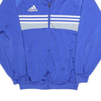 ADIDAS Mens Blue Polyester Zip Jacket M Sportswear Athletic Casual Track Top