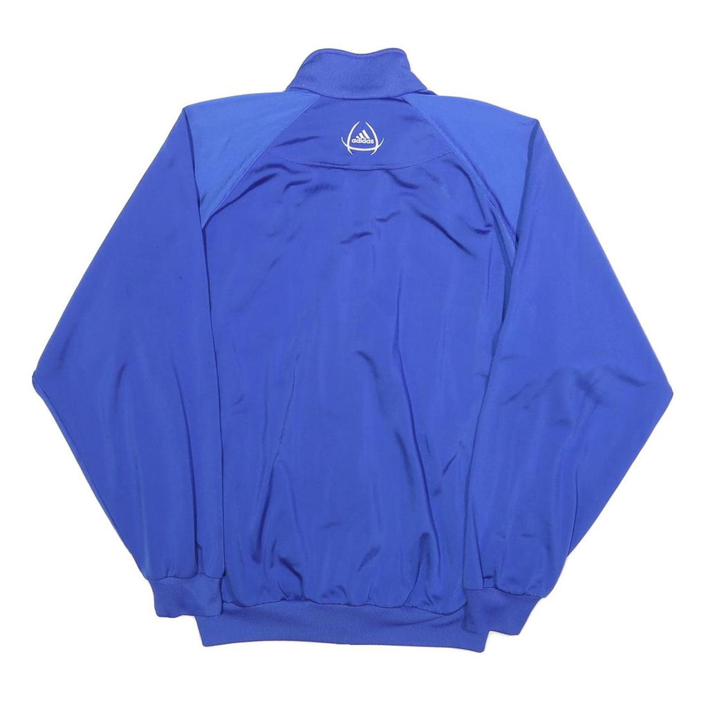 ADIDAS Mens Blue Polyester Zip Jacket M Sportswear Athletic Casual Track Top