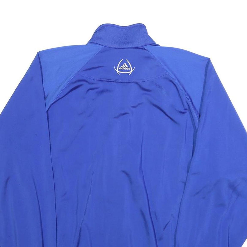 ADIDAS Mens Blue Polyester Zip Jacket M Sportswear Athletic Casual Track Top