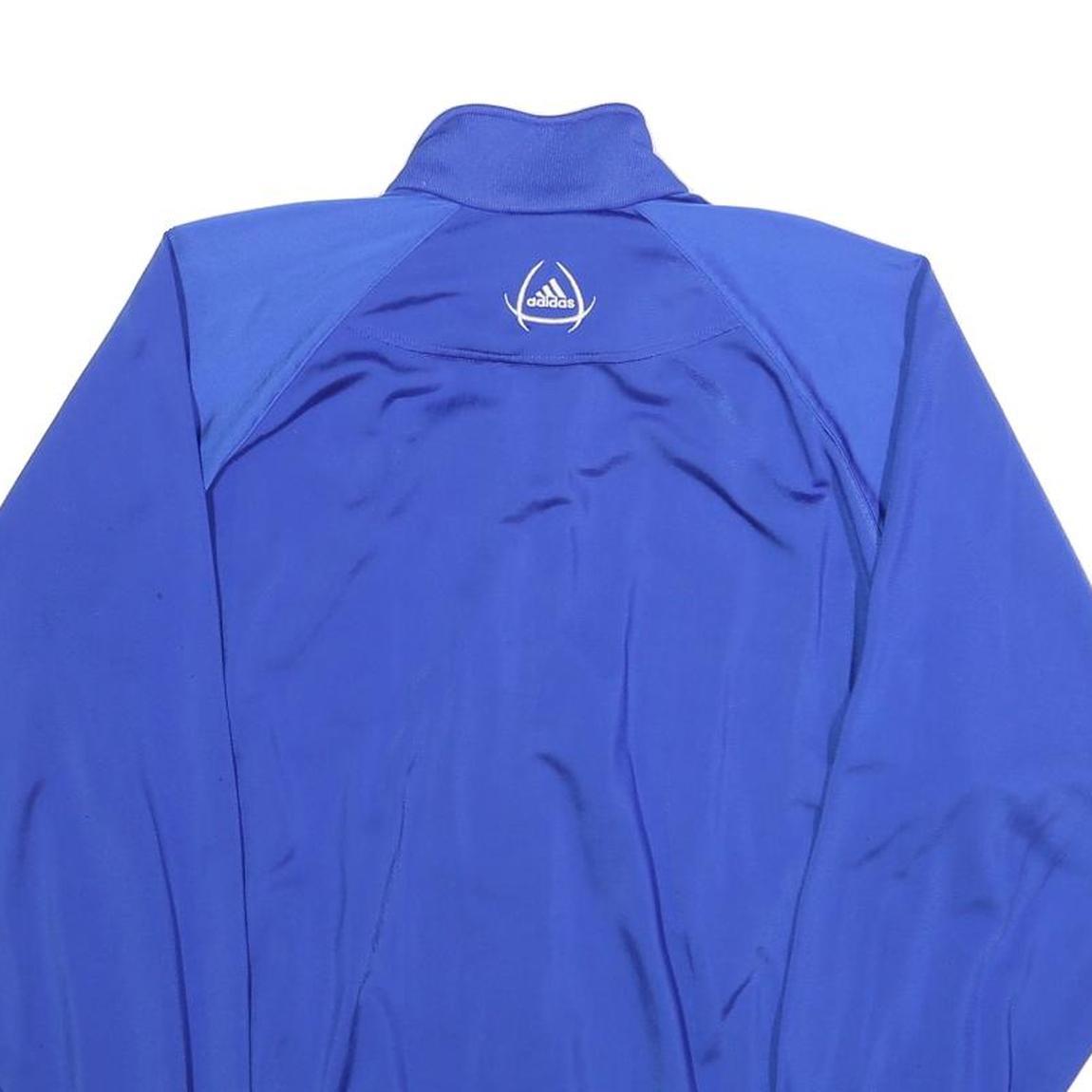 ADIDAS Mens Blue Polyester Zip Jacket M Sportswear Athletic Casual Track Top