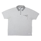 TOTTENHAM HOTSPUR Mens Grey Black Checked Collar Short Sleeve Polo Shirt XL