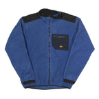 REI Mens Blue Black Fleece Jacket L Polyester Zip Outdoor Casual