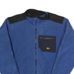 REI Mens Blue Black Fleece Jacket L Polyester Zip Outdoor Casual