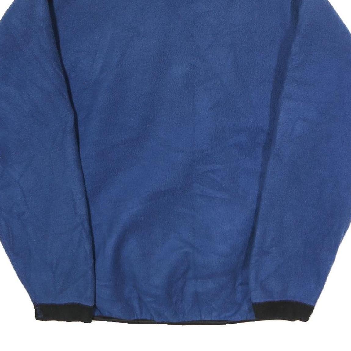 REI Mens Blue Black Fleece Jacket L Polyester Zip Outdoor Casual