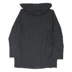 BURBERRY Womens Black Jacket UK 14 Polyester Blend Zip Hooded Classic