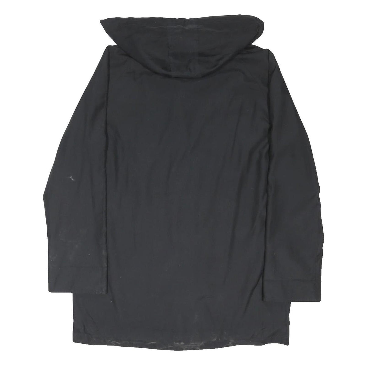 BURBERRY Womens Black Jacket UK 14 Polyester Blend Zip Hooded Classic