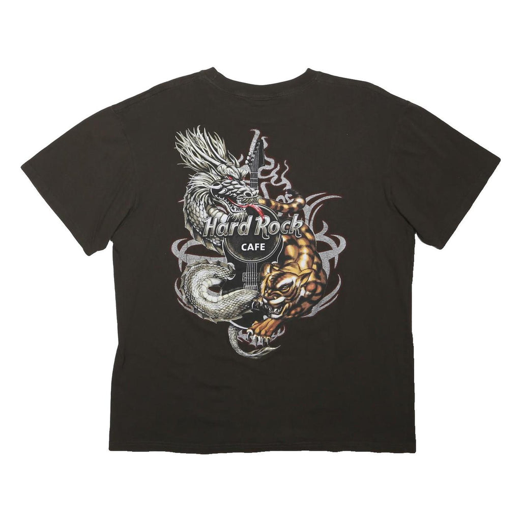 HARD ROCK CAFE Mens Black Kuala Lumpur Graphic T-Shirt L Short Sleeve Crew Neck