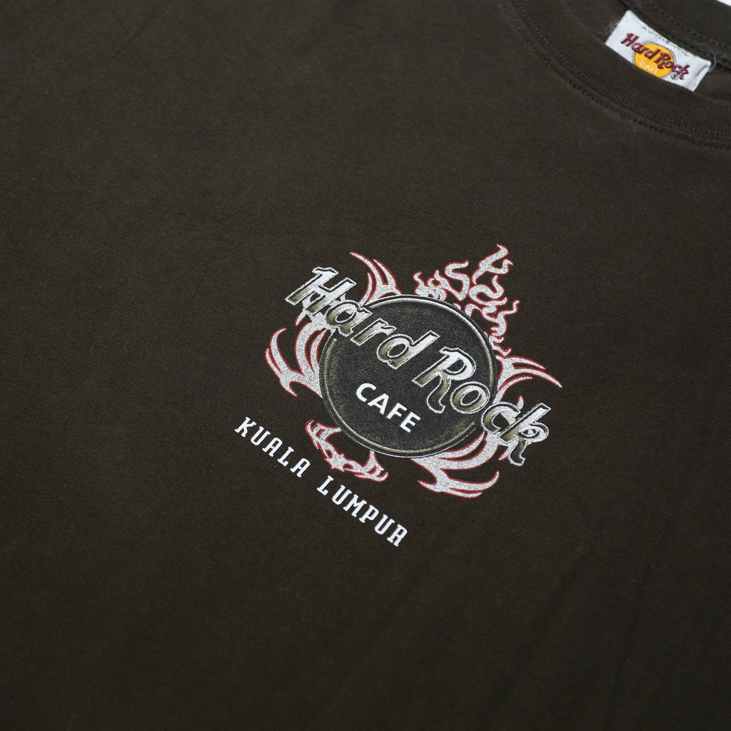 HARD ROCK CAFE Mens Black Kuala Lumpur Graphic T-Shirt L Short Sleeve Crew Neck