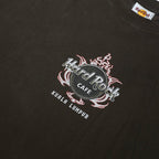 HARD ROCK CAFE Mens Black Kuala Lumpur Graphic T-Shirt L Short Sleeve Crew Neck