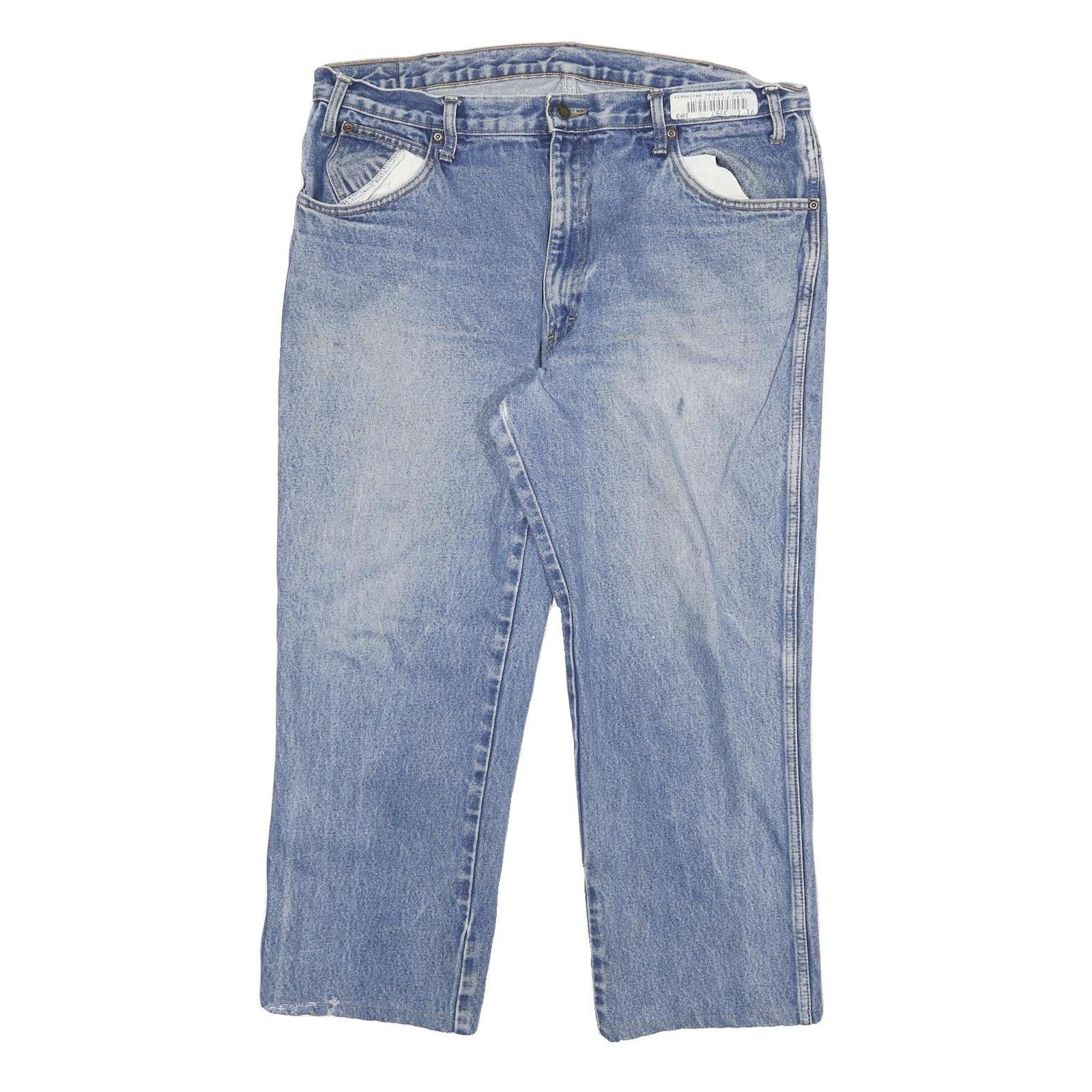 DICKIES Mens Regular Fit Blue Denim Jeans W36 L25 Zip Closure Casual Workwear