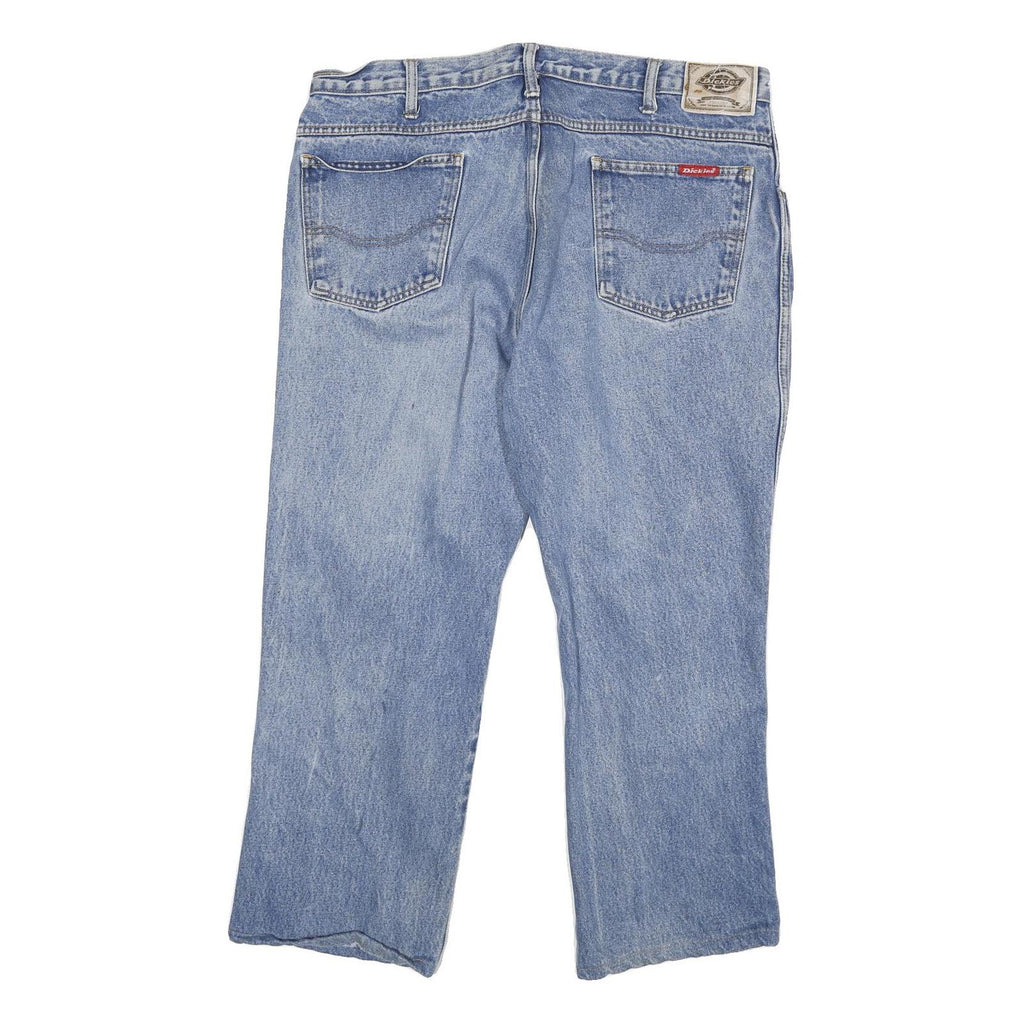DICKIES Mens Regular Fit Blue Denim Jeans W36 L25 Zip Closure Casual Workwear