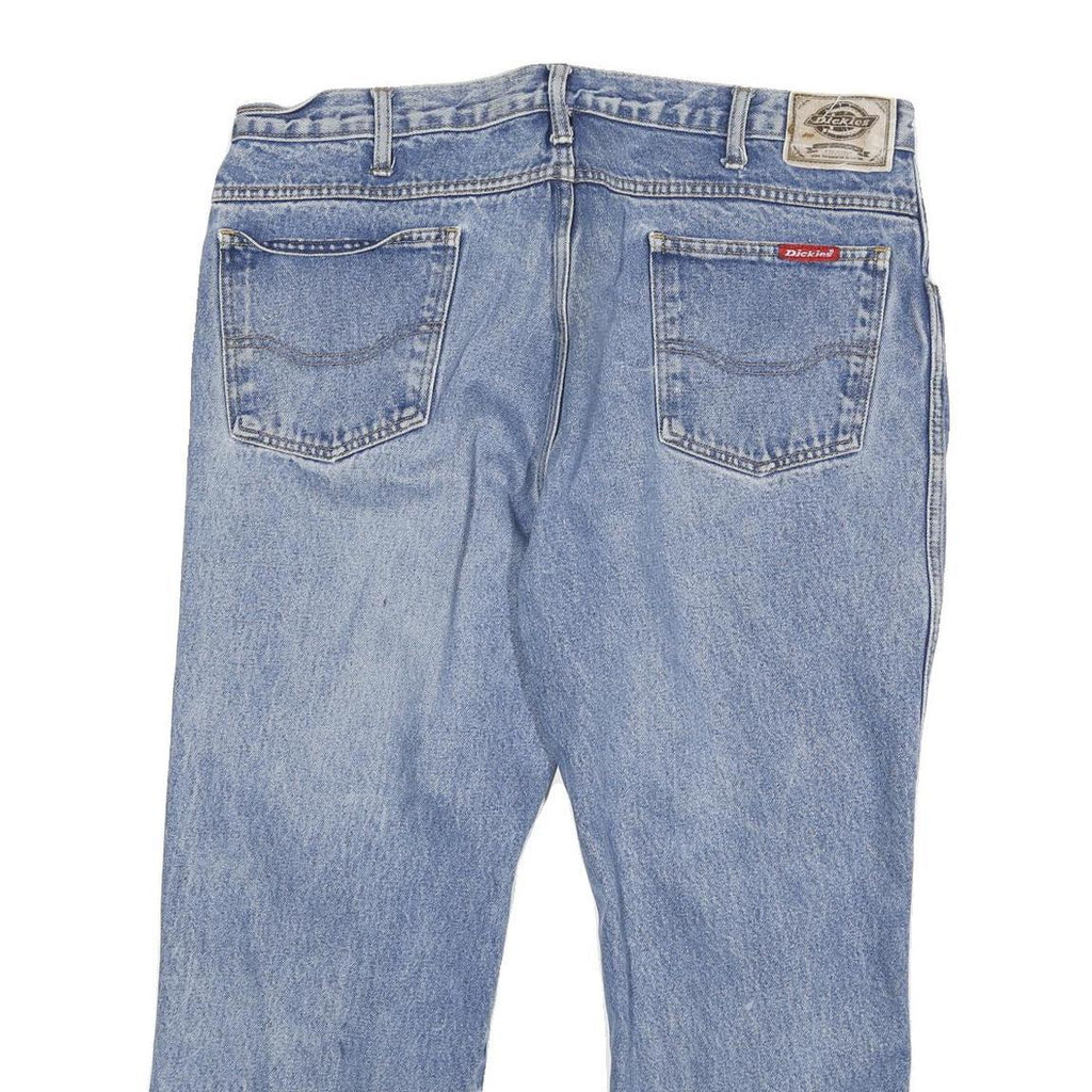 DICKIES Mens Regular Fit Blue Denim Jeans W36 L25 Zip Closure Casual Workwear