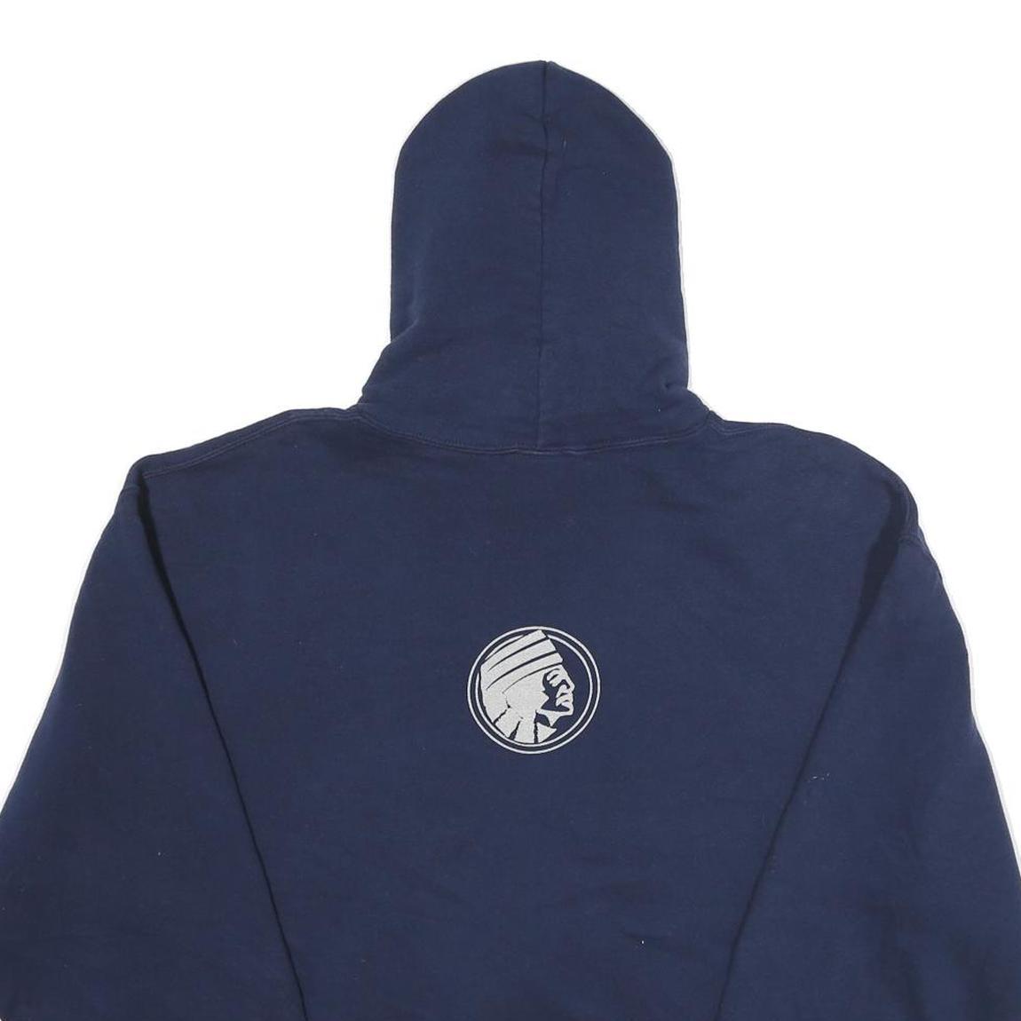 RUSSELL ATHLETIC Mens Navy Providence Wrestling Hoodie L Cotton Blend Pullover