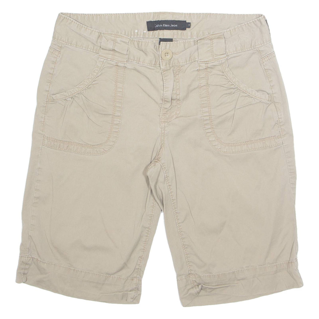CALVIN KLEIN JEANS Womens Cargo Shorts Brown UK 6 W31
