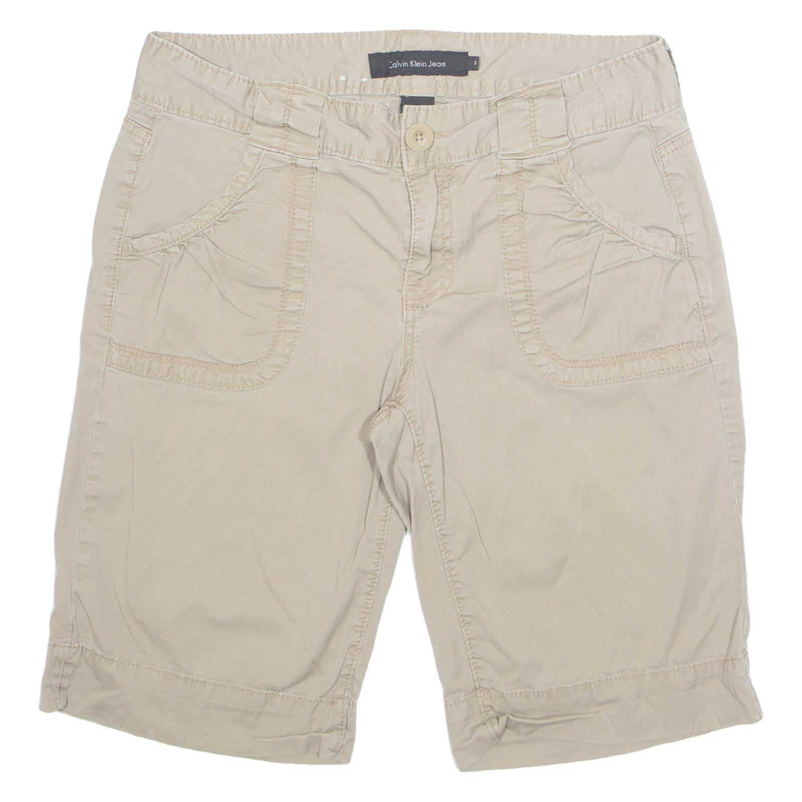CALVIN KLEIN JEANS Womens Cargo Shorts Brown UK 6 W31