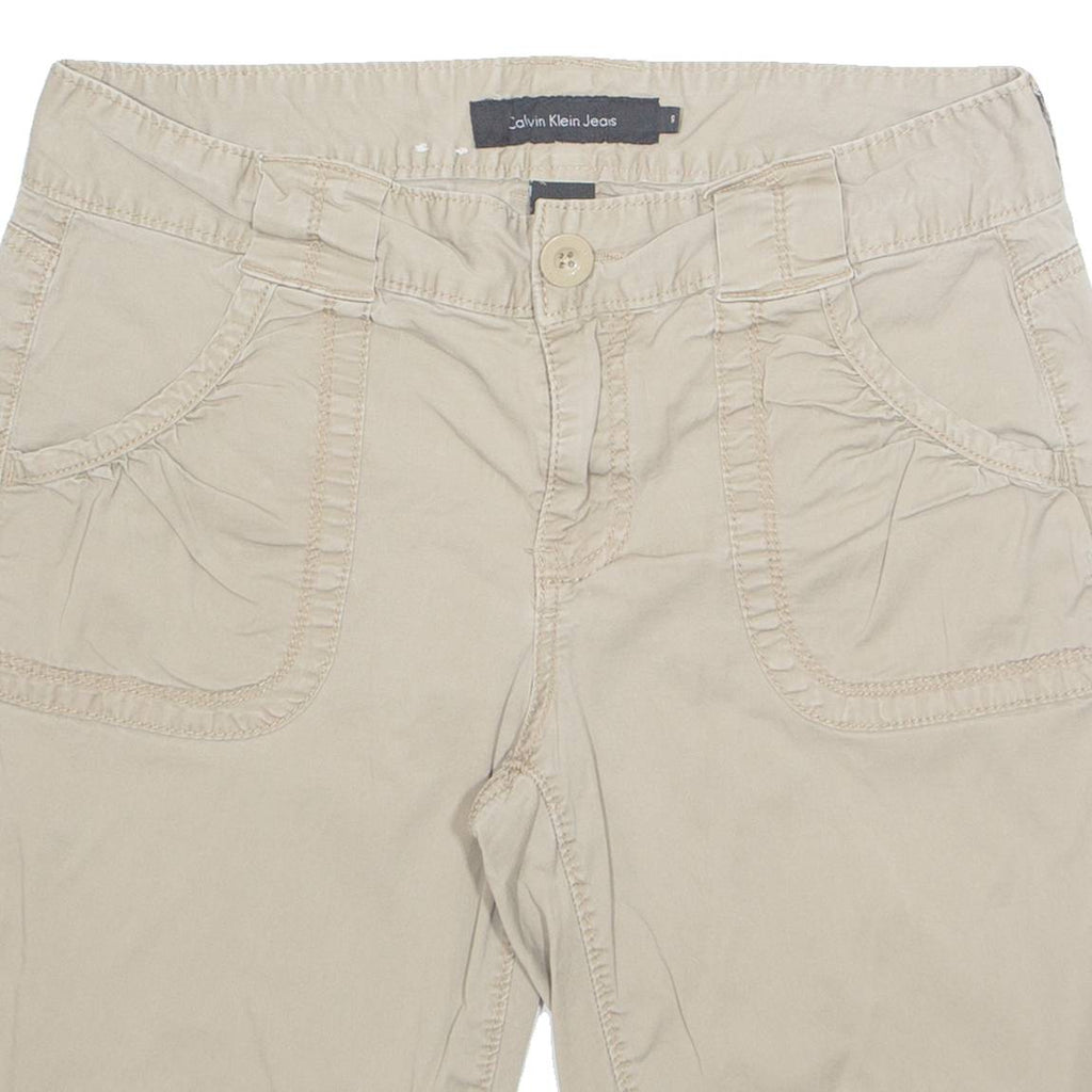 CALVIN KLEIN JEANS Womens Cargo Shorts Brown UK 6 W31